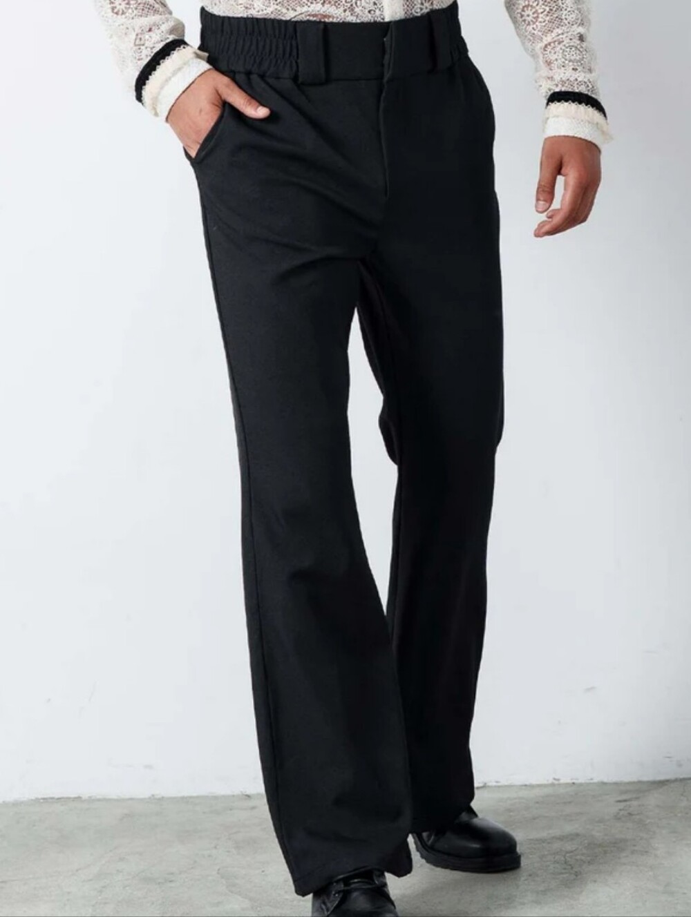 ORTTU Mario Pants Flare Size S Black Color Men's Regular Fit